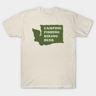 Camping Fishing Hiking Beer T-Shirt